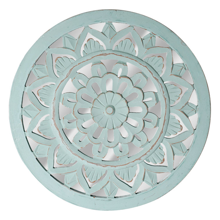 Ophelia & Co. Reflective HandCarved Wood Medallion Wall Décor Wayfair